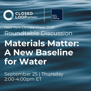 Cover Image for Materials Matter: A New Baseline for Water