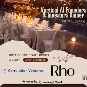 Cover Image for Vertical AI Founders & Investors Dinner