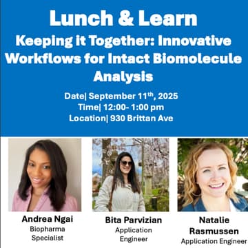 Cover Image for Lunch & Learn with Agilent — Keeping it Together: Innovative Workflows for Intact Biomolecule Analysis