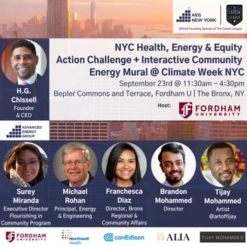 Cover Image for AEG NYC Health, Energy & Equity Action Challenge @ Climate Week NYC