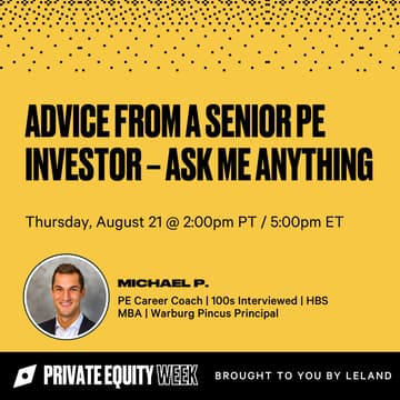 Cover Image for Advice from a Senior PE Investor – Ask Me Anything
