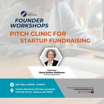 Cover Image for Founder Workshop: "Pitch Clinic for Startup Fundraising"