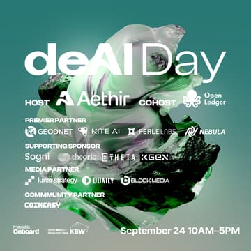 Cover Image for deAI Day @ KBW : The Future of AI, DePIN & Web3