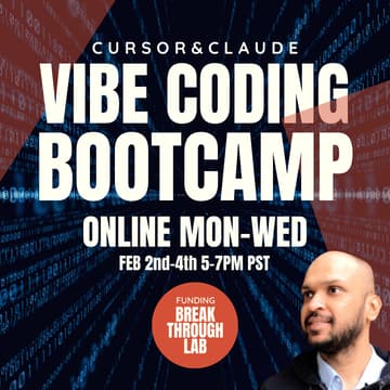 Cover Image for Vibe Coding for Non-Coders Bootcamp: Ship 3 Apps over 3 days