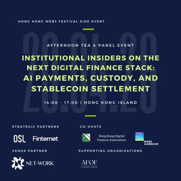 Cover Image for Institutional Insiders on the Next Digital Finance Stack — AI Payments, Custody, and Stablecoin Settlement