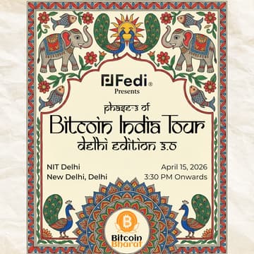 Cover Image for Bitcoin India Tour- Delhi Edition 3.0