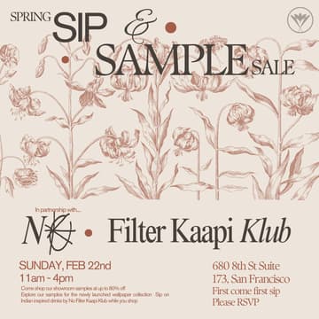 Cover Image for Marble Lotus: Sip & Sample Sale