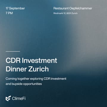 Cover Image for CDR Investment Dinner Zurich