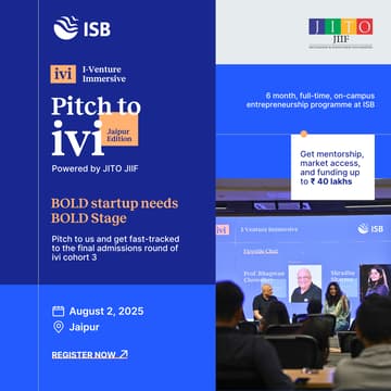 Cover Image for Pitch to ivi – Jaipur Edition | Powered by JITO JIIF - August 2, 2025