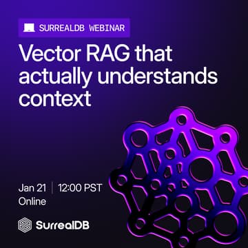 Cover Image for Webinar: Vector RAG that actually understands context