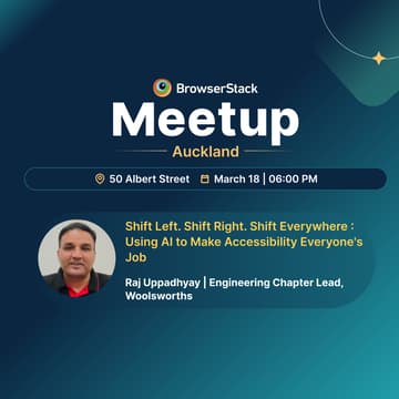 Cover Image for BrowserStack QA Meetup Auckland