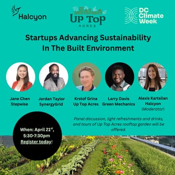 Cover Image for Startups Advancing Sustainability In The Built Environment