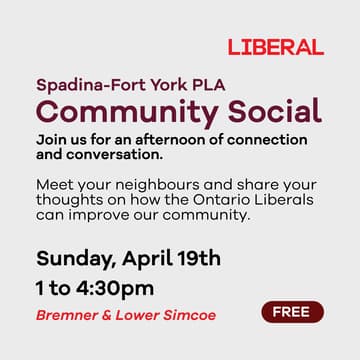Cover Image for Spadina-Fort York PLA Social