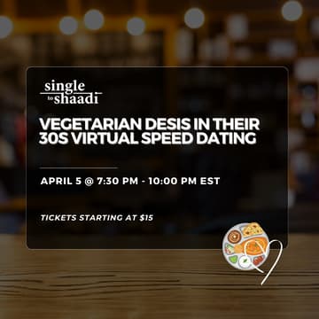 Cover Image for Vegetarian Desis in their 30s Virtual Speed Dating