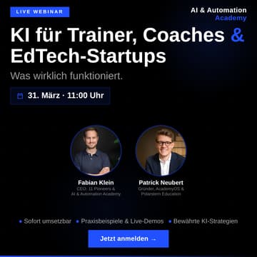 Cover Image for KI-Tools für Trainer, Coaches & EdTech-Startups – Was wirklich funktioniert