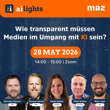 Cover Image for aiLights - Wie transparent müssen Medien im Umgang mit KI sein? | MAZ