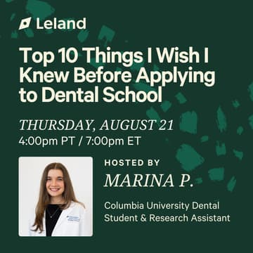 Cover Image for Top 10 Things I Wish I Knew Before Applying to Dental School