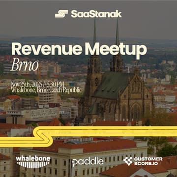 Cover Image for SaaStanak Revenue Meetup in Brno - "Scaling SaaS from Central Europe"