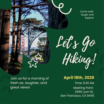 Cover Image for Female Founders Hike at the Presidio