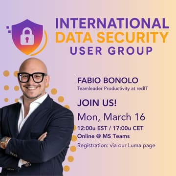 Cover Image for March Session | Intl Data Security User Group