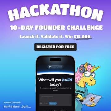 Cover Image for 10-Day Founder Hackathon [Launch Event & Registration]