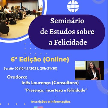 Cover Image for 50º Seminário Online de Estudos sobre a Felicidade