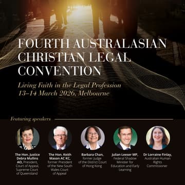 Cover Image for Fourth Australasian Christian Legal Convention: Living Faith in the Legal Profession