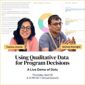 Cover Image for Using Qualitative Data for Program Decisions: A Live Demo of Dots
