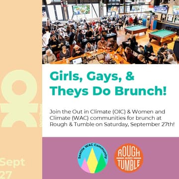 Cover Image for Girls, Gays, and Theys Do Brunch: Out in Climate & Women and Climate Meetup