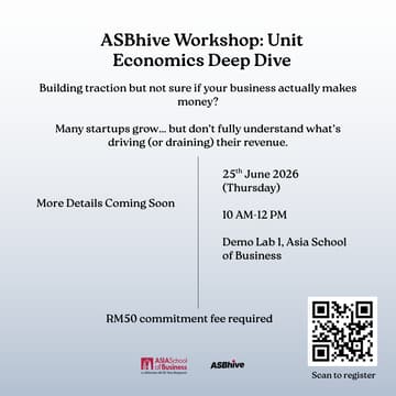 Cover Image for ASBhive Workshop : Unit Economics Deep Dive