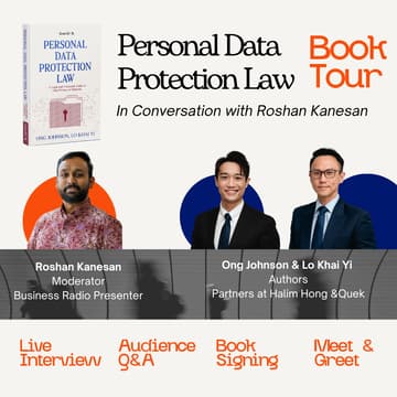 Cover Image for Personal Data Protection Law Book Tour - In Conversation with Roshan Kanesan