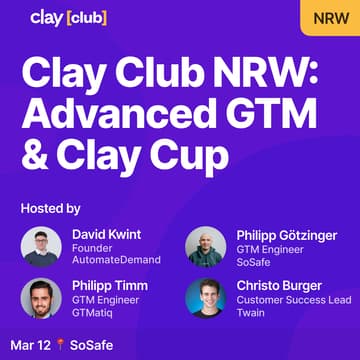 Cover Image for Clay Club NRW: Advanced GTM & Clay Cup