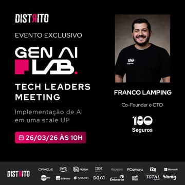 Cover Image for Tech Leaders Meeting: Implementação de AI em uma Scale Up with Franco Lamping - 180 Seguros