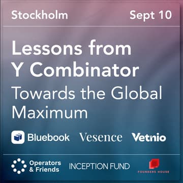 Cover Image for Lessons from Y Combinator - Towards the Global Maximum