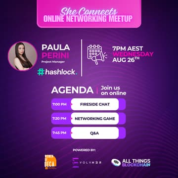 Cover Image for She Connects Networking Online Meetup + Fireside Chat
