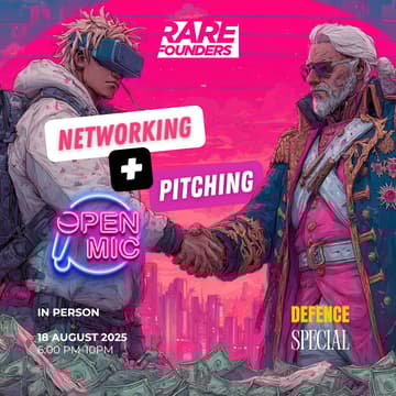 Cover Image for Open Mic Pitching and Networking - Defence Special