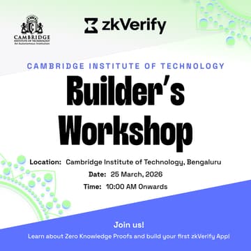 Cover Image for zkVerify Builder's Workshop | CIT, Bengaluru