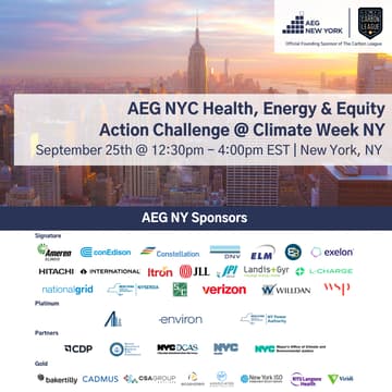 Cover Image for AEG NYC Health, Energy & Equity Action Challenge @ Climate Week NYC