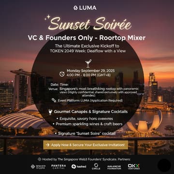 Cover Image for 🌇 Sunset Soiree | Investors & Founders Only - Rooftop Mixer ✨