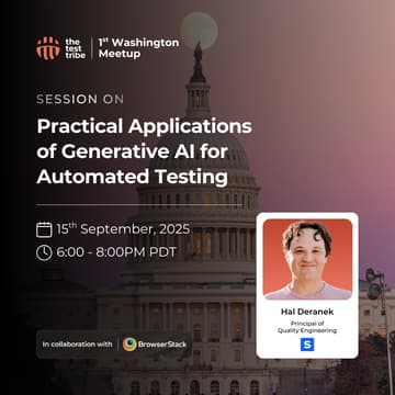 Cover Image for Practical Applications of GenAI for Automated Testing | Washington Meetup