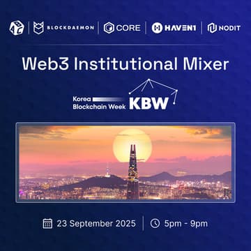 Cover Image for Web3 Institutional Mixer @Korea Blockchain Week