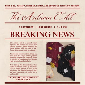 Cover Image for Toronto Pop Up: The Autumn Edit