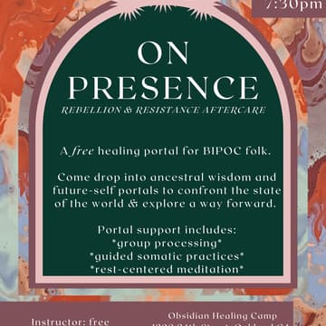 Cover Image for On Presence: Rebellion & Resistance Aftercare