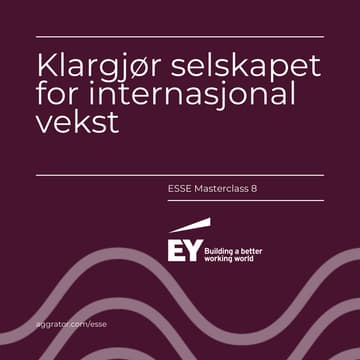 Cover Image for ESSE 8: Klargjør selskapet for internasjonal vekst