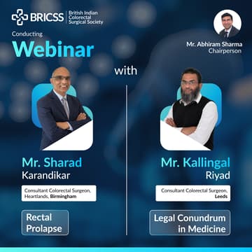 Cover Image for BRICSS - Webinar on Rectal Prolapse & Legal Conundrum in Medicine