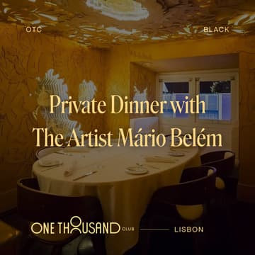 Cover Image for OTC Black 1st Edition: Private Dinner with the Artist Mário Belém