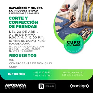 Cover Image for CURSO CORTE Y CONFECCIÓN DE PRENDAS (PRESENCIAL)