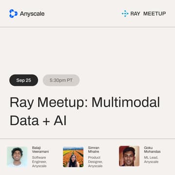 Cover Image for Ray Meetup: Multimodal Data + AI