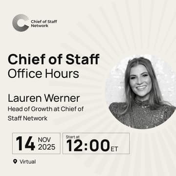 Cover Image for Chief of Staff Office Hours