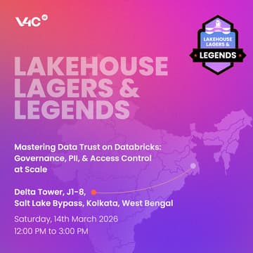 Cover Image for Lakehouse, Lagers & Legends [Kolkata]: Mastering Data Trust on Databricks: Governance, PII, and Access Control at Scale